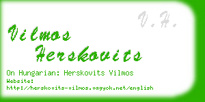 vilmos herskovits business card